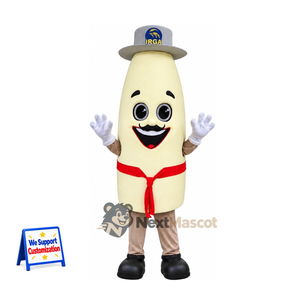 Milk Bottle Mascot Costume - Gray Hat Milk Bottle Mascot Costume - Gray Hat