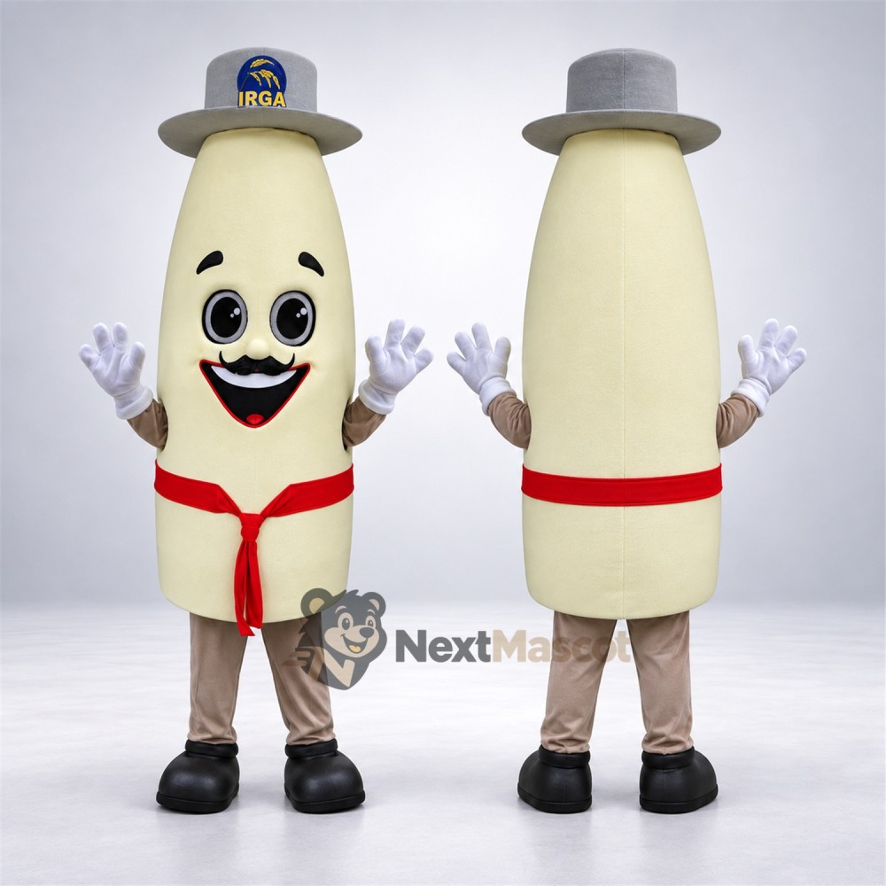 Milk Bottle Mascot Costume - Gray Hat Milk Bottle Mascot Costume - Gray Hat