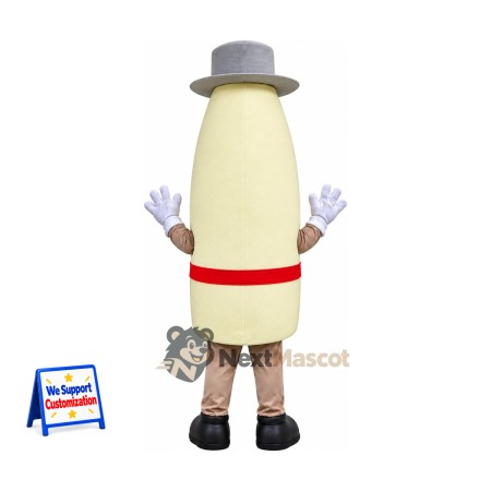 Milk Bottle Mascot Costume - Gray Hat Milk Bottle Mascot Costume - Gray Hat