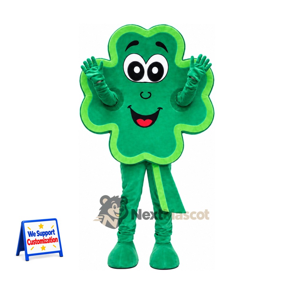 Four Leaf Clover Mascot Costume for Parades Four Leaf Clover Mascot Costume for Parades