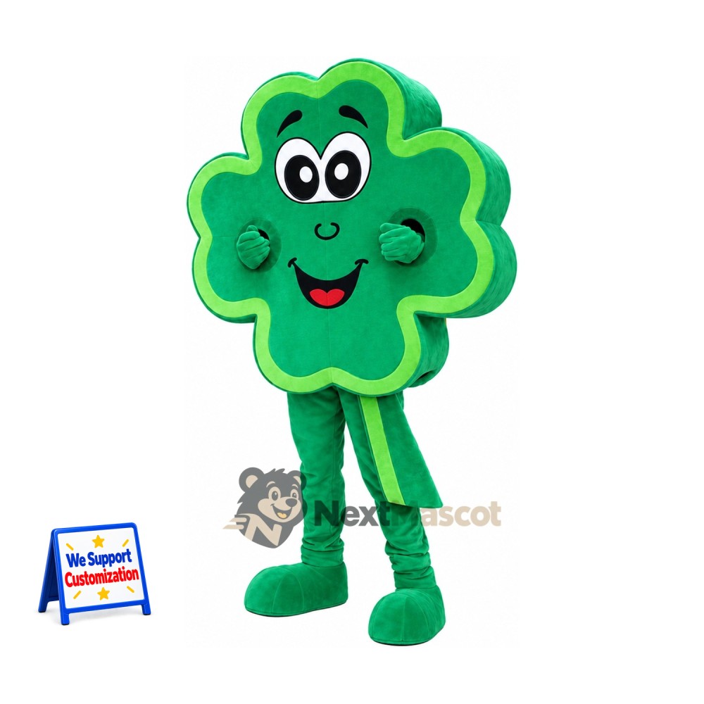 Four Leaf Clover Mascot Costume for School Events Four Leaf Clover Mascot Costume for School Events