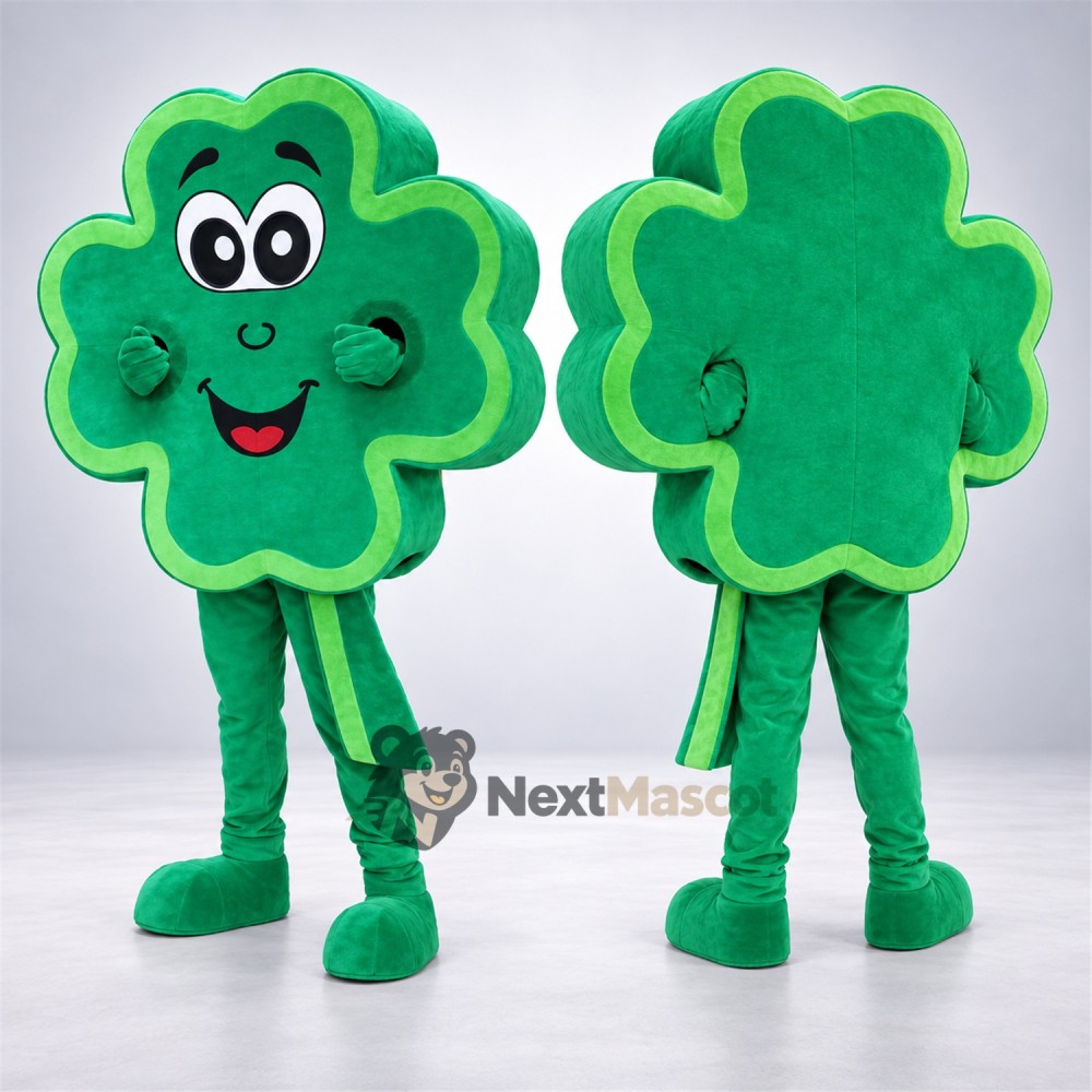 Four Leaf Clover Mascot Costume for School Events Four Leaf Clover Mascot Costume for School Events