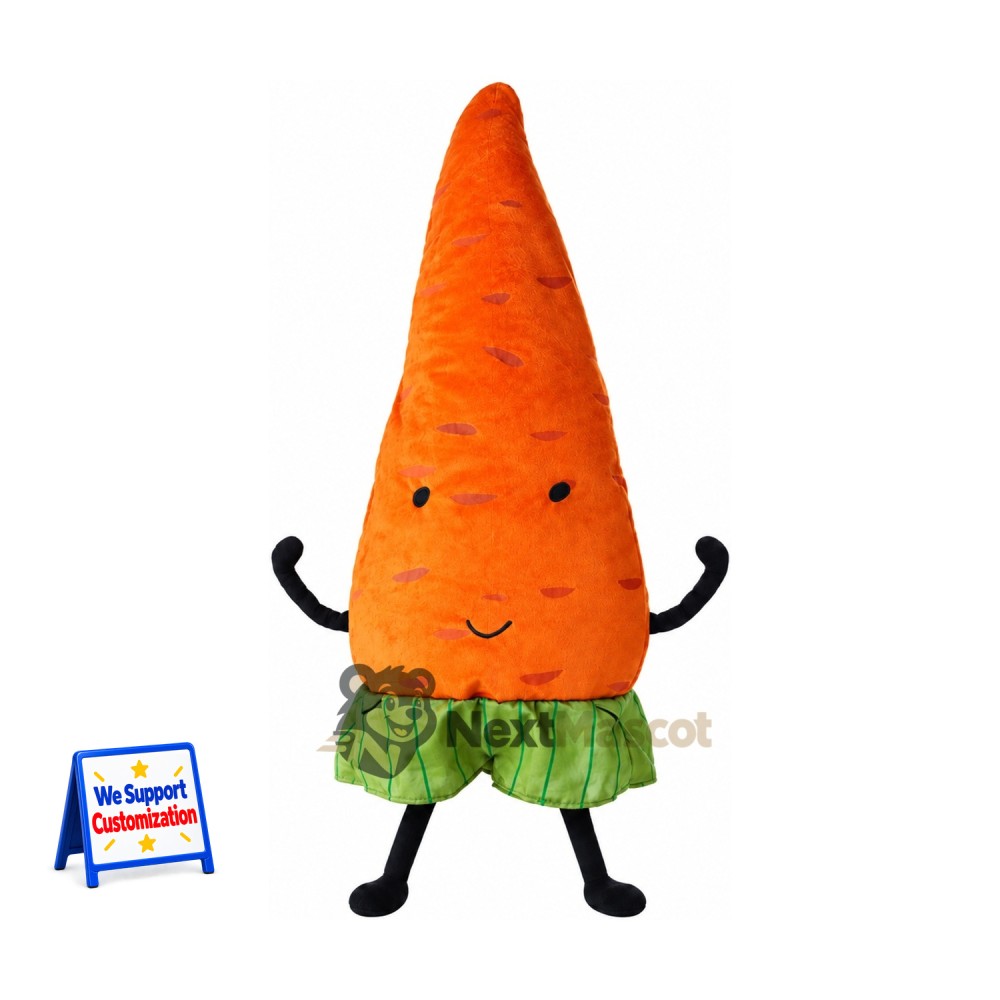 Carrot Mascot Costume - Green Leaf Skirt Carrot Mascot Costume - Green Leaf Skirt