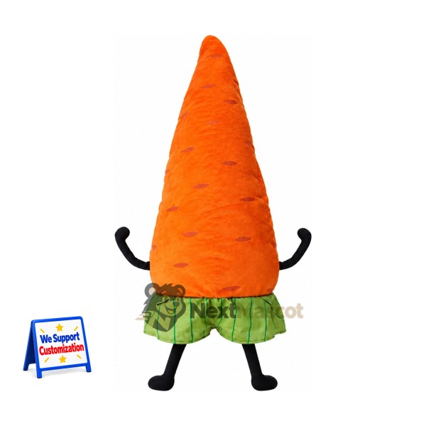 Carrot Mascot Costume - Green Leaf Skirt Carrot Mascot Costume - Green Leaf Skirt