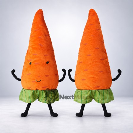 Carrot Mascot Costume - Green Leaf Skirt Carrot Mascot Costume - Green Leaf Skirt