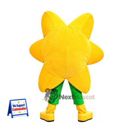 Star Mascot Costume - Yellow, Sunglasses Star Mascot Costume - Yellow, Sunglasses