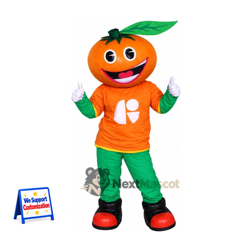Orange Head Boy Mascot Costume