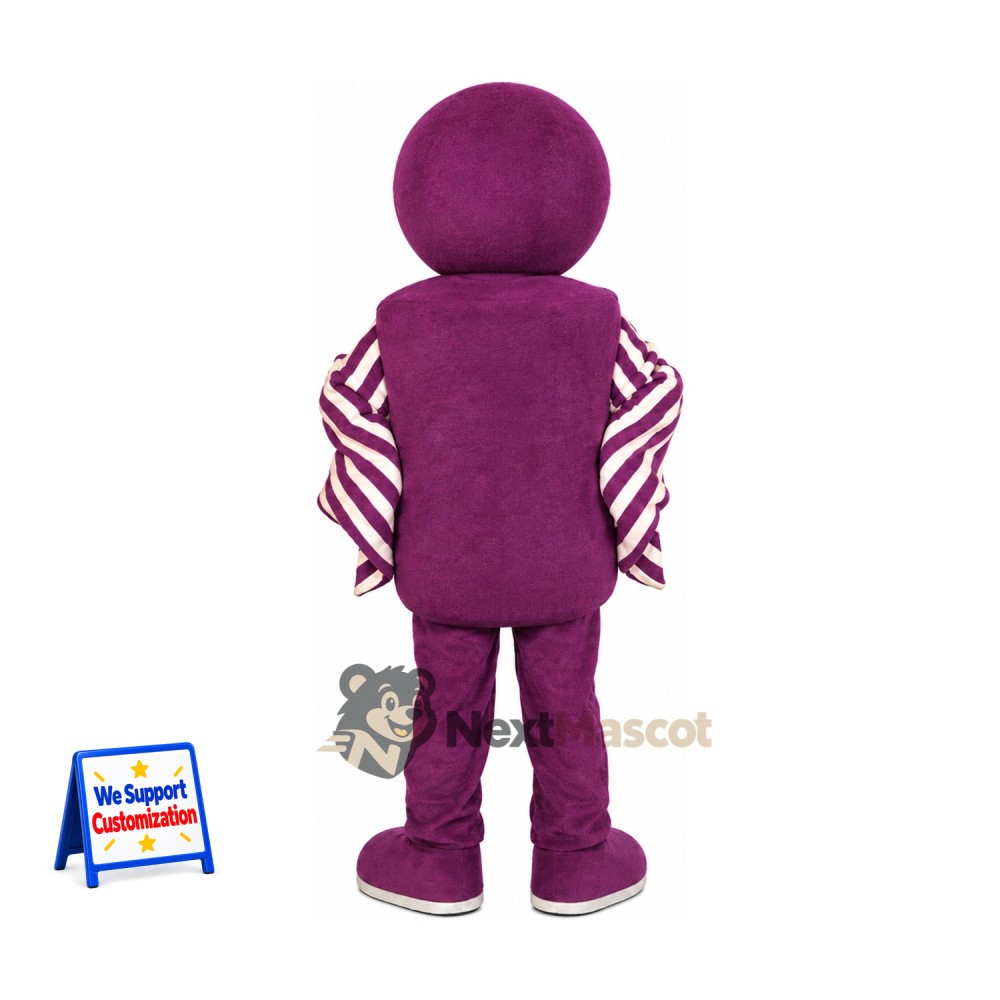Head Character Mascot Costume - Purple, Round Head Character Mascot Costume - Purple, Round
