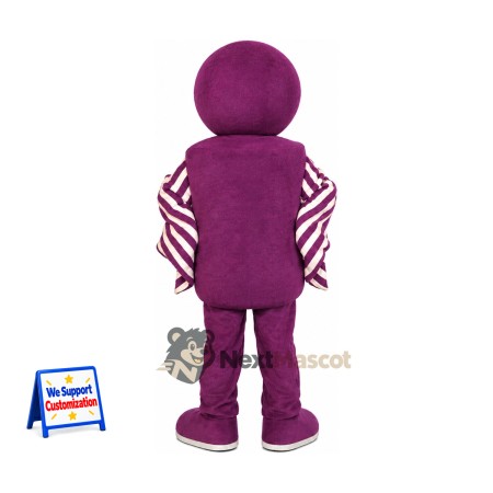 Head Character Mascot Costume - Purple, Round Head Character Mascot Costume - Purple, Round