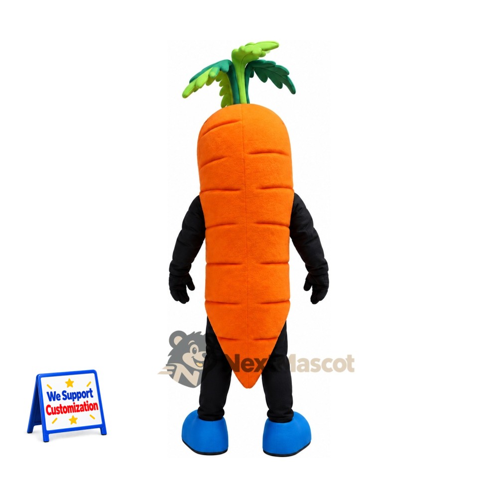Carrot Mascot Costume - Blue Shoes Carrot Mascot Costume - Blue Shoes