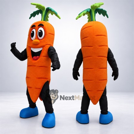 Carrot Mascot Costume - Blue Shoes Carrot Mascot Costume - Blue Shoes