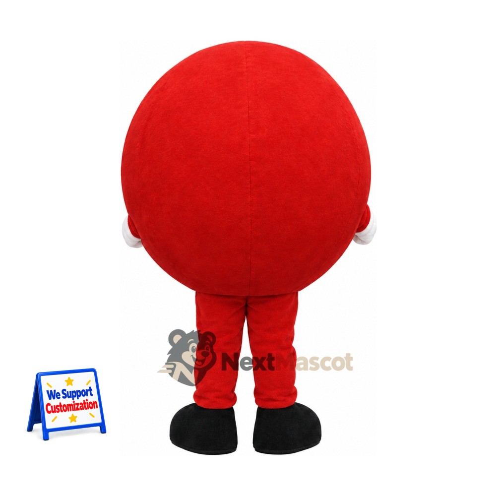 Ball Mascot Costume - Red, Black Shoes Ball Mascot Costume - Red, Black Shoes