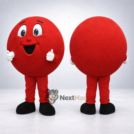 Ball Mascot Costume - Red, Black Shoes Ball Mascot Costume - Red, Black Shoes