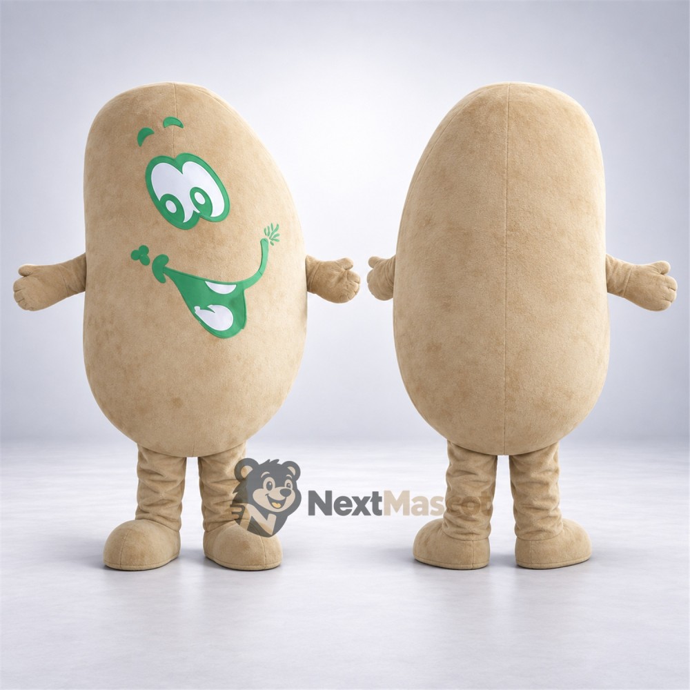 Potato Mascot Costume - Green Face Print Potato Mascot Costume - Green Face Print