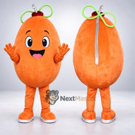 Orange Mascot Costume - Green Bow Orange Mascot Costume - Green Bow