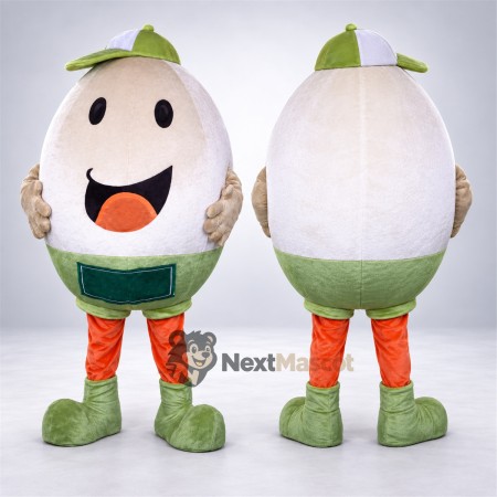 Egg Mascot Costume - Green Cap Egg Mascot Costume - Green Cap