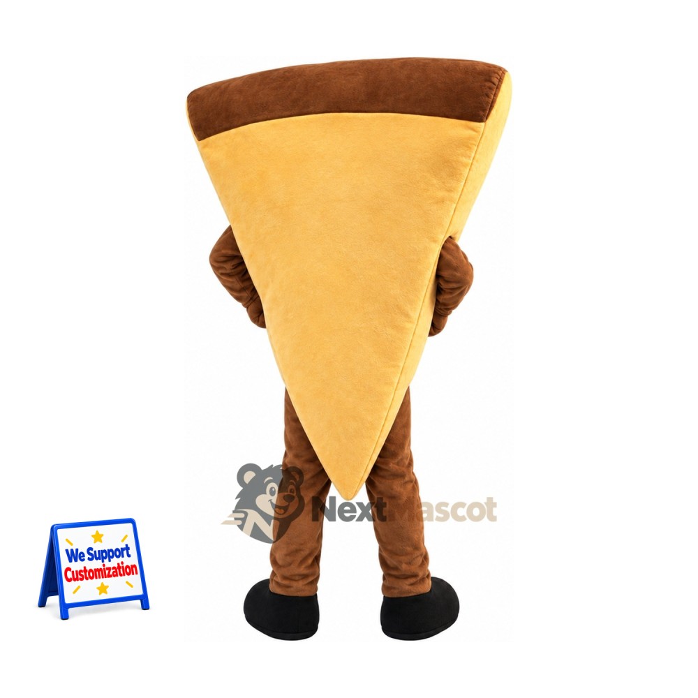Pizza Slice Mascot Costume - Brown Legs Pizza Slice Mascot Costume - Brown Legs