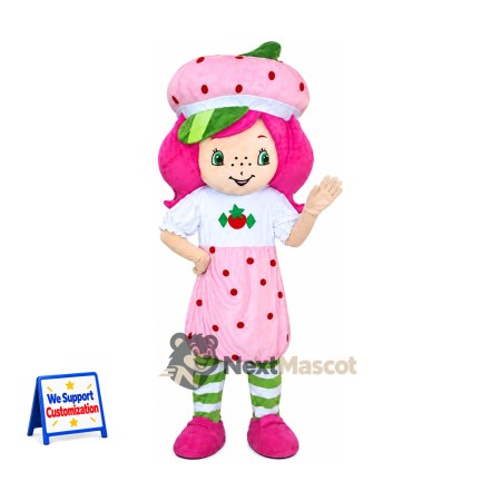 Strawberry Girl Mascot Costume Strawberry Girl Mascot Costume
