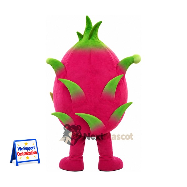 Dragon Fruit Mascot Costume - Pink for Food Festivals Dragon Fruit Mascot Costume - Pink for Food Festivals