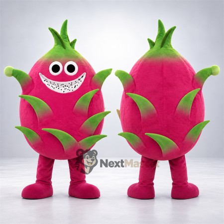 Dragon Fruit Mascot Costume - Pink for Food Festivals Dragon Fruit Mascot Costume - Pink for Food Festivals