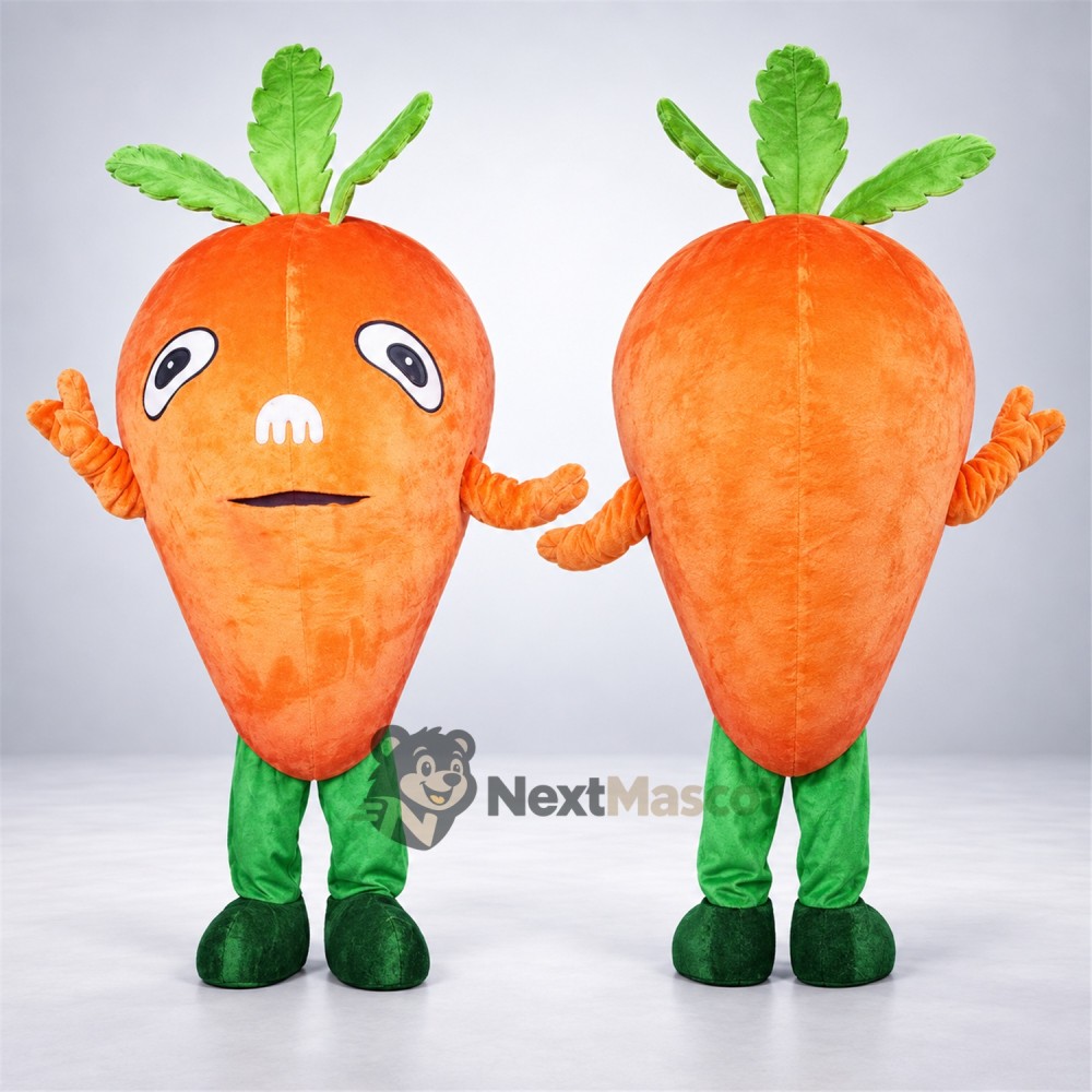 Carrot Mascot Costume - Green Boots Carrot Mascot Costume - Green Boots