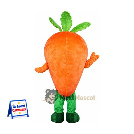 Carrot Mascot Costume - Green Boots Carrot Mascot Costume - Green Boots