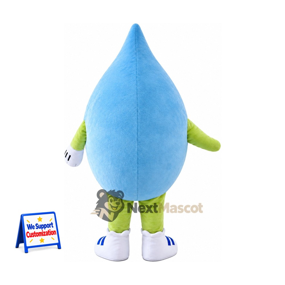 Water Drop Mascot Costume - Blue and Green for Parades Water Drop Mascot Costume - Blue and Green for Parades