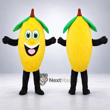 Mango Mascot Costume - Yellow, Black Arms and Legs Mango Mascot Costume - Yellow, Black Arms and Legs