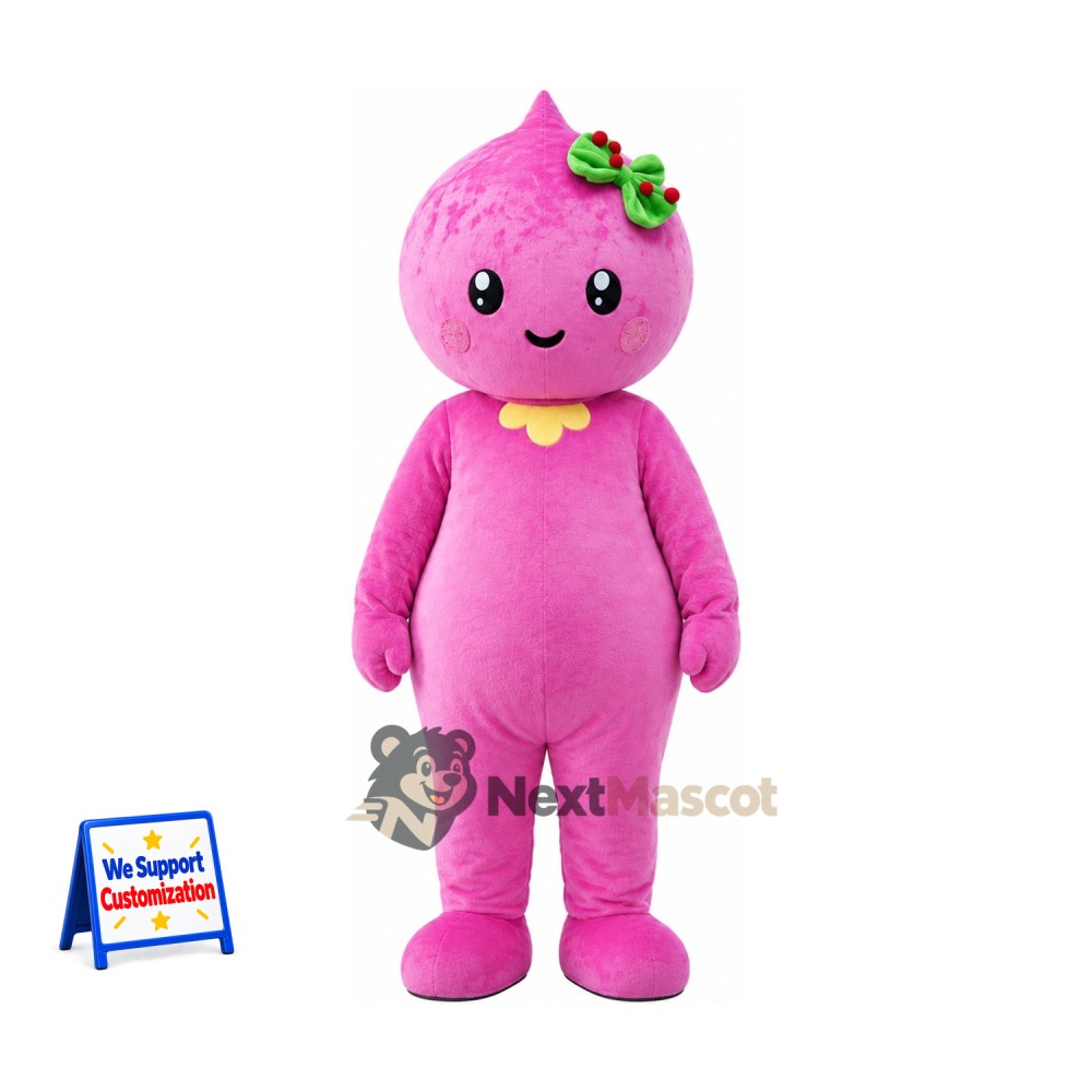 Fruit Head Character Mascot Costume - Pink Fruit Head Character Mascot Costume - Pink