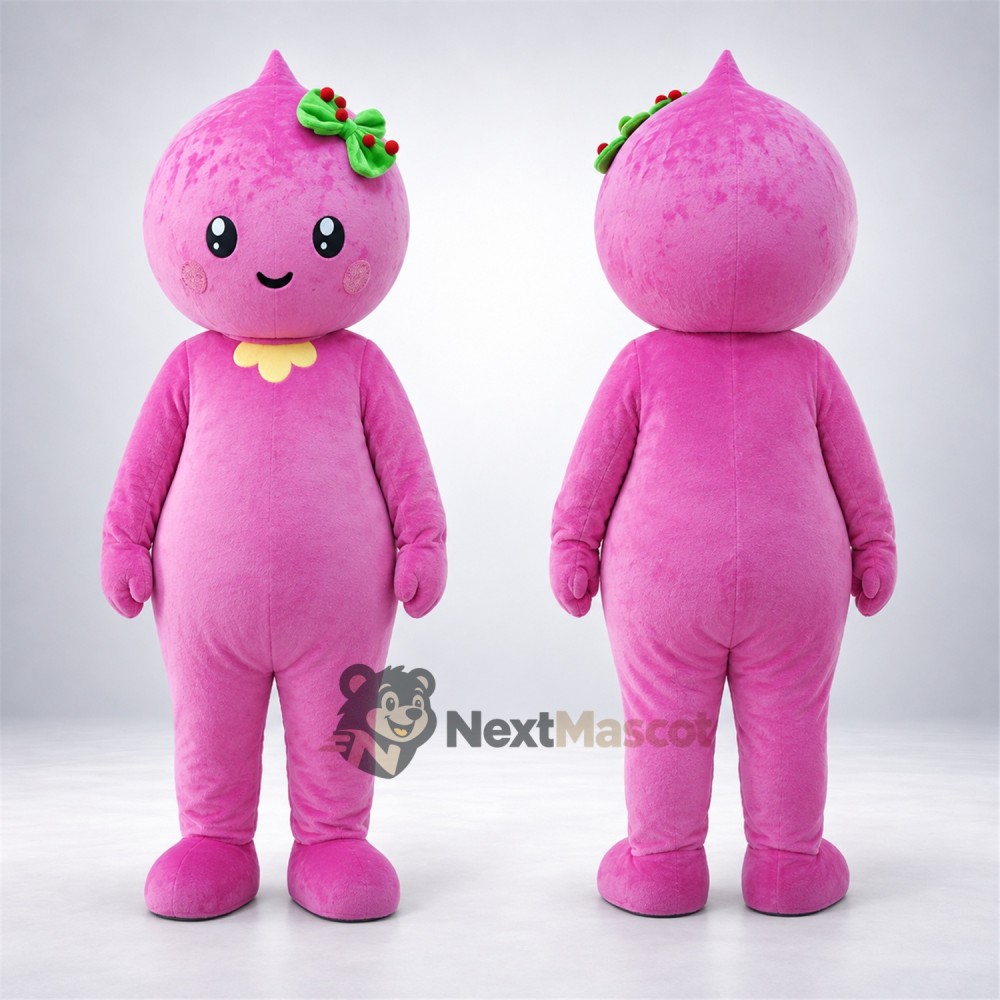 Fruit Head Character Mascot Costume - Pink Fruit Head Character Mascot Costume - Pink