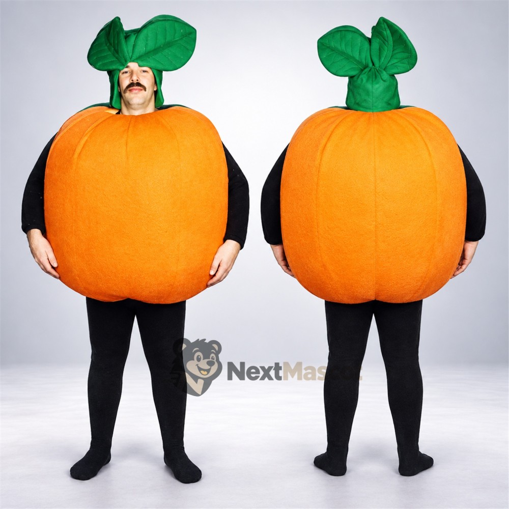 Pumpkin Mascot Costume - Open Face for Food Festivals Pumpkin Mascot Costume - Open Face for Food Festivals