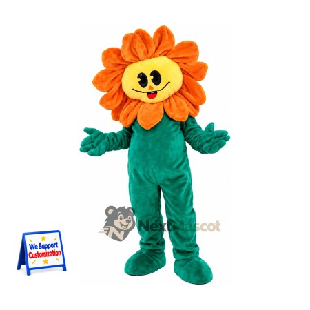 Flower Mascot Costume - Orange