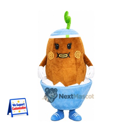 Sprouting Seed Mascot Costume - Blue Shell Sprouting Seed Mascot Costume - Blue Shell