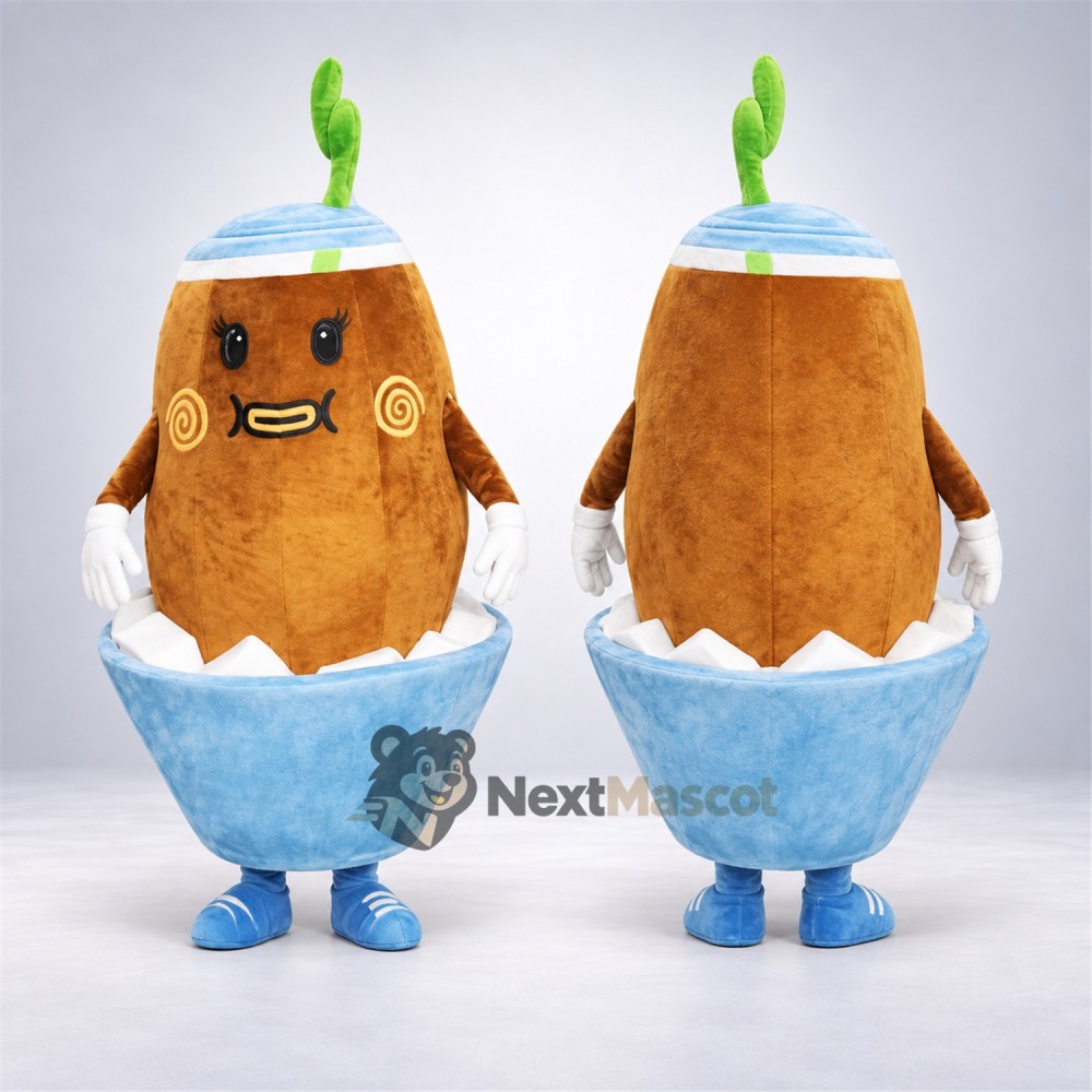 Sprouting Seed Mascot Costume - Blue Shell Sprouting Seed Mascot Costume - Blue Shell