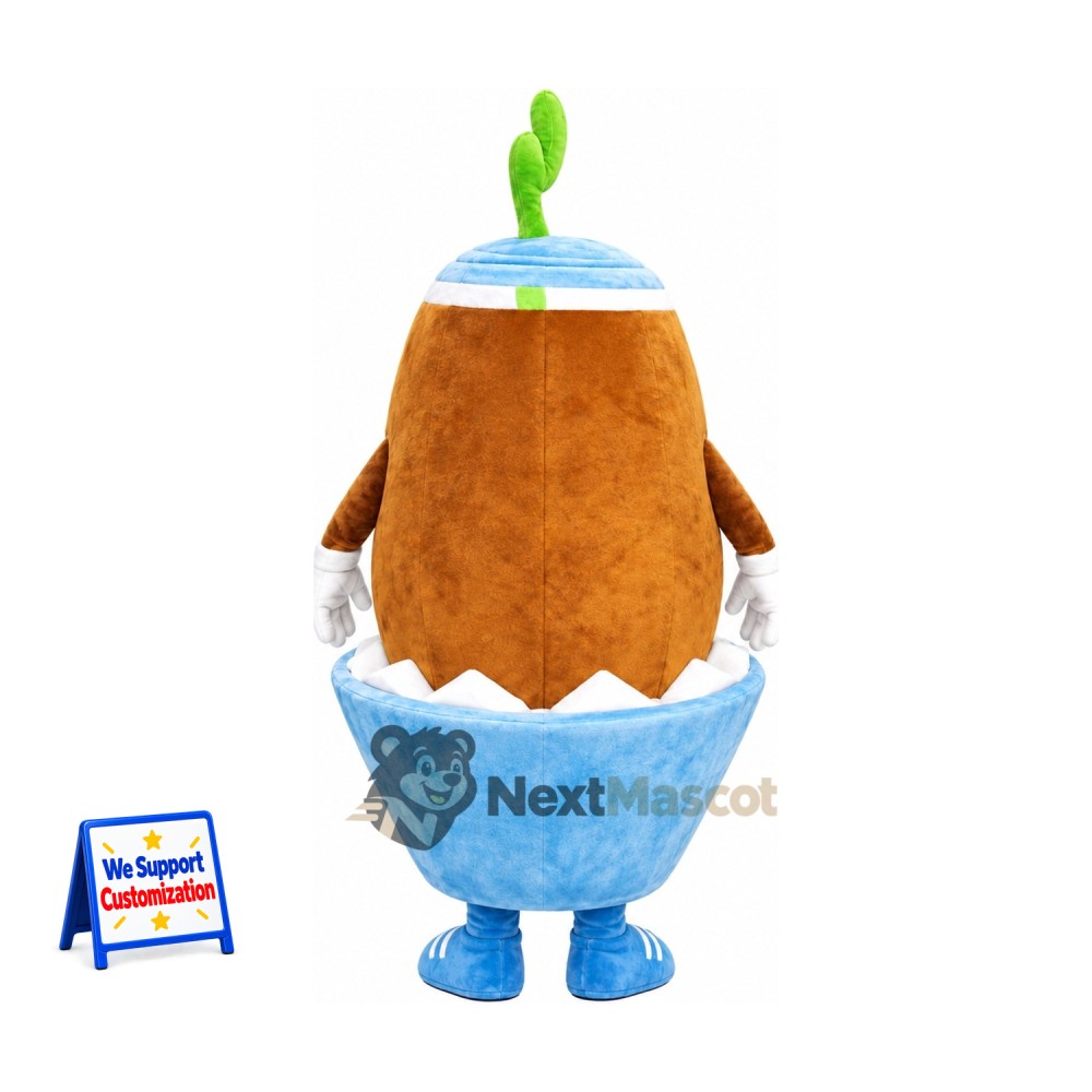 Sprouting Seed Mascot Costume - Blue Shell Sprouting Seed Mascot Costume - Blue Shell