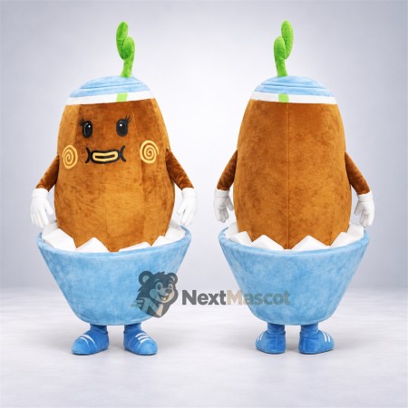 Sprouting Seed Mascot Costume - Blue Shell Sprouting Seed Mascot Costume - Blue Shell