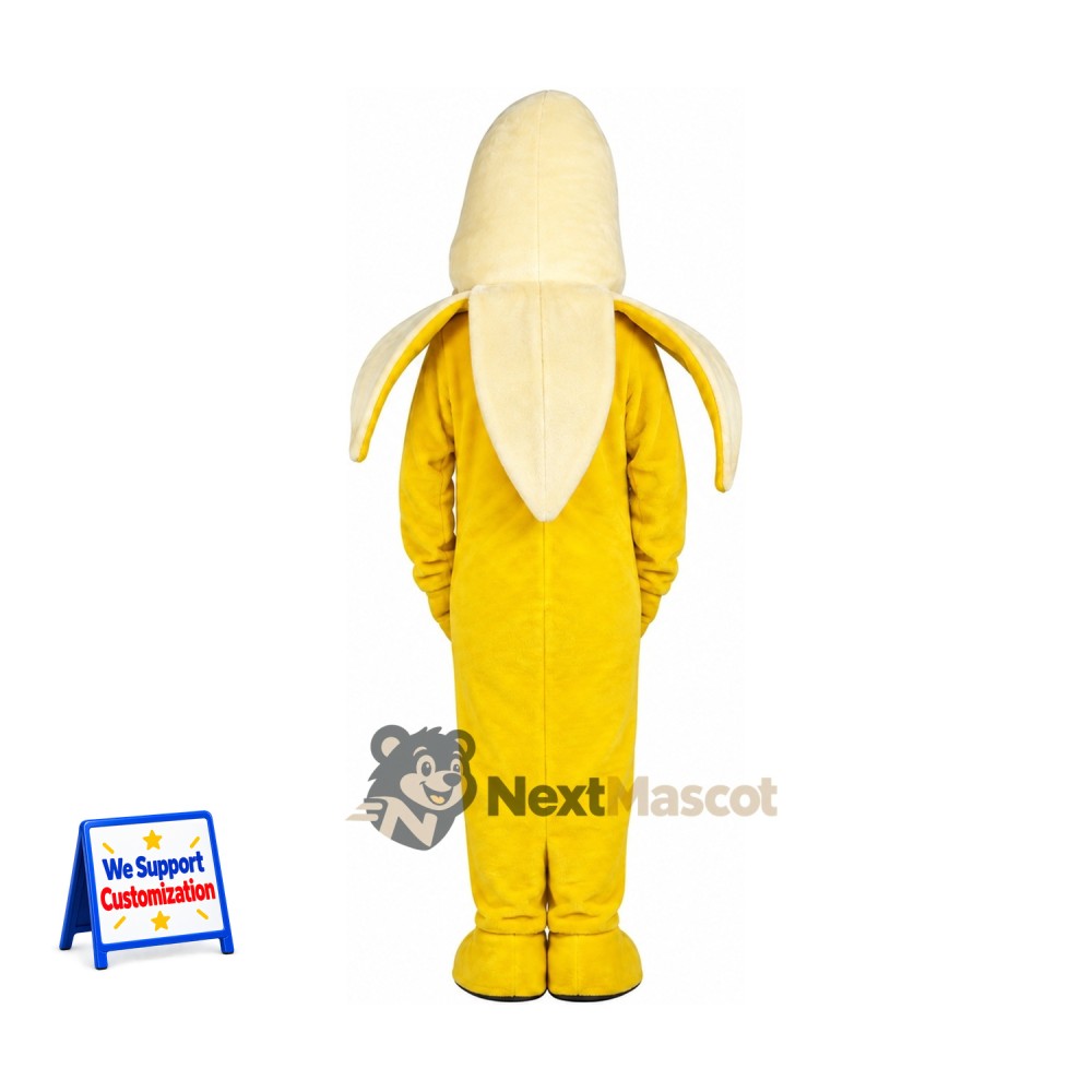 Peeled Banana Mascot Costume - Cream Face Peeled Banana Mascot Costume - Cream Face