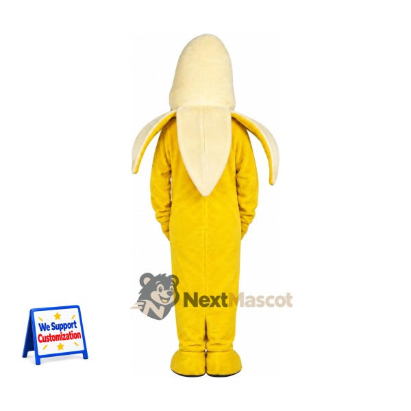 Peeled Banana Mascot Costume - Cream Face Peeled Banana Mascot Costume - Cream Face