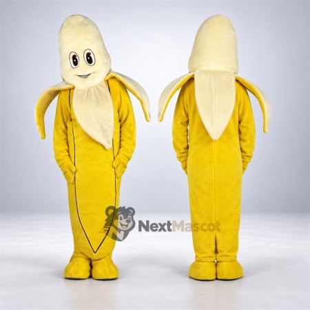 Peeled Banana Mascot Costume - Cream Face Peeled Banana Mascot Costume - Cream Face