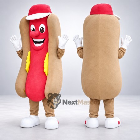 Hot Dog Mascot Costume - Red Cap and White Shoes Hot Dog Mascot Costume - Red Cap and White Shoes