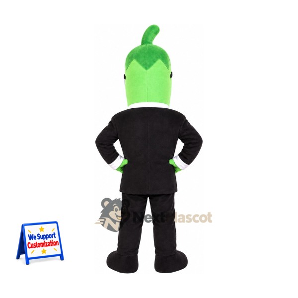 Chili Pepper Mascot Costume - Green, Suit Chili Pepper Mascot Costume - Green, Suit