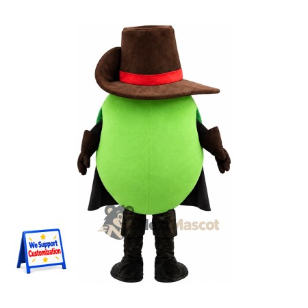 Apple Mascot Costume - Green, Brown Hat Apple Mascot Costume - Green, Brown Hat