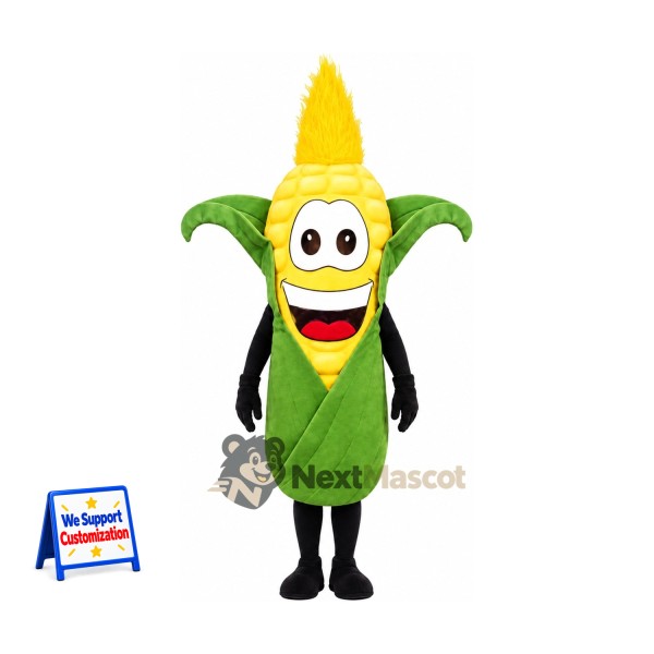 Corn Mascot Costume - Green Husk and Black Legs