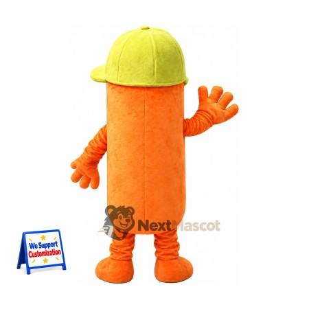Carrot Mascot Costume - Yellow Cap Carrot Mascot Costume - Yellow Cap