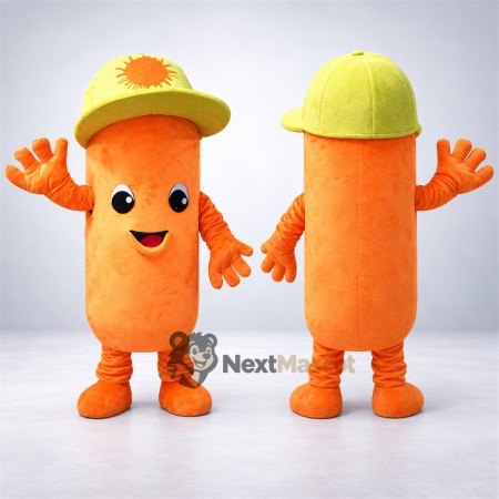 Carrot Mascot Costume - Yellow Cap Carrot Mascot Costume - Yellow Cap