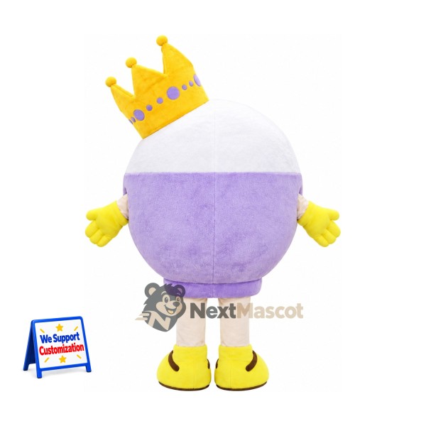 Ball Mascot Costume - Purple, Crown Ball Mascot Costume - Purple, Crown
