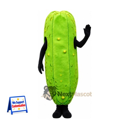 Pickle Mascot Costume - Black Arms and Legs for Food Fairs Pickle Mascot Costume - Black Arms and Legs for Food Fairs