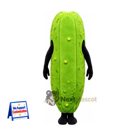 Pickle Mascot Costume - Black Arms and Legs for Food Fairs Pickle Mascot Costume - Black Arms and Legs for Food Fairs