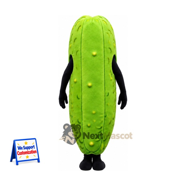 Pickle Mascot Costume - Black Arms and Legs for Food Fairs Pickle Mascot Costume - Black Arms and Legs for Food Fairs