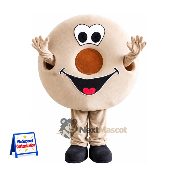 Bagel Mascot Costume - Big Nose and Black Shoes
